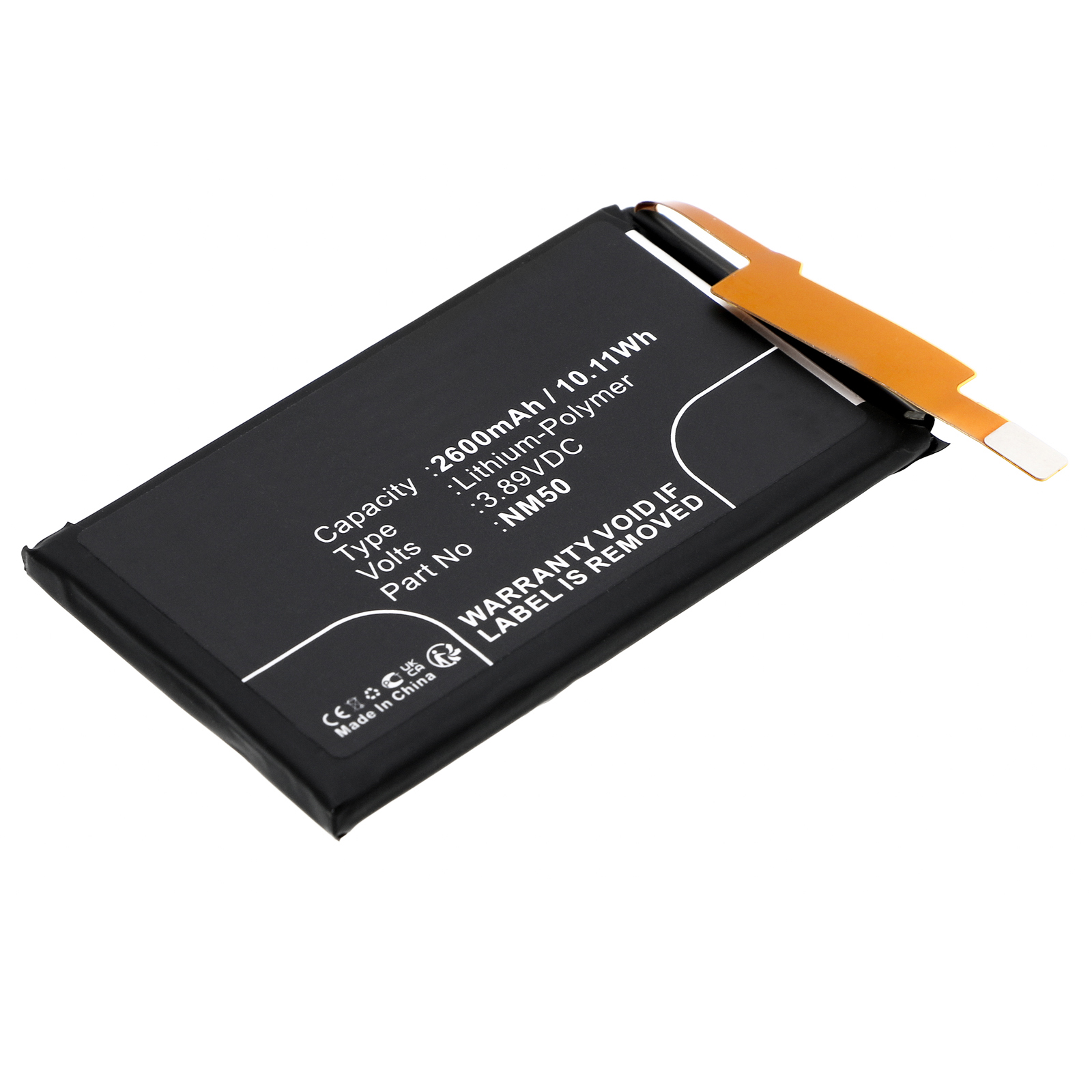 Synergy Digital Cell Phone Battery, Compatible with Motorola NM50 Cell Phone Battery (Li-Pol, 3.89V, 2600mAh)