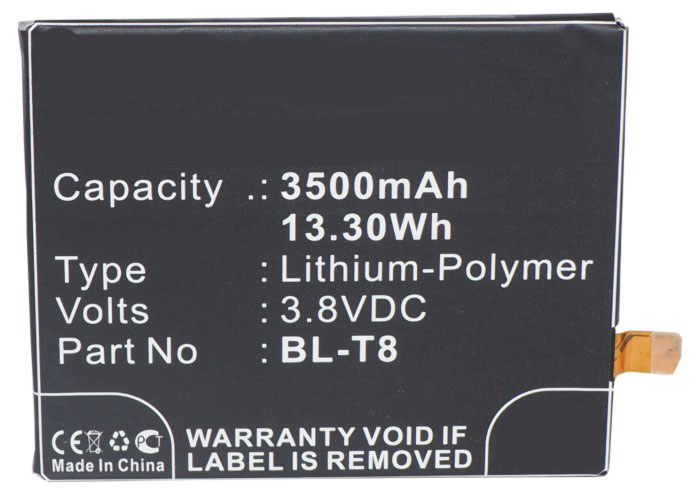 Synergy Digital Cell Phone Battery, Compatiable with LG BL-T8, EAC62118701 Cell Phone Battery (3.8V, Li-Pol, 3500mAh)