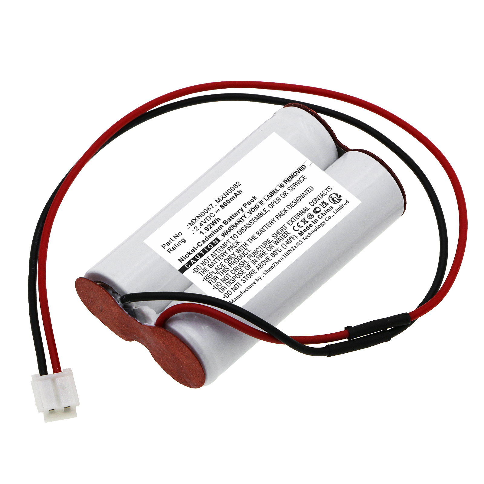 Synergy Digital Emergency Lighting Battery Compatible with Legrand MXN0067 Emergency Lighting Battery (Ni-CD, 2.4V, 800mAh)
