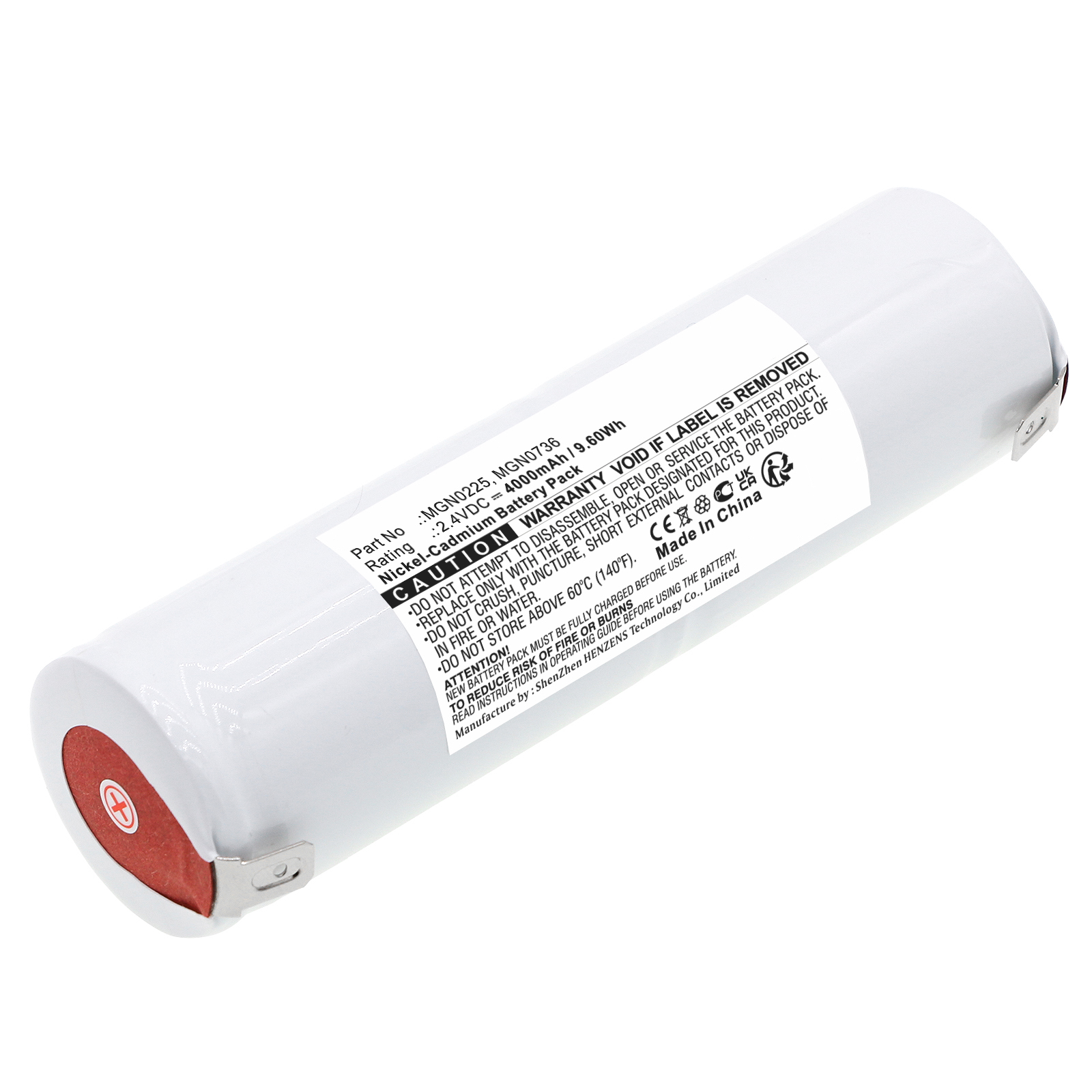Synergy Digital Emergency Lighting Battery, Compatible with URA MGN0225 Emergency Lighting Battery (Ni-CD, 2.4V, 4000mAh)