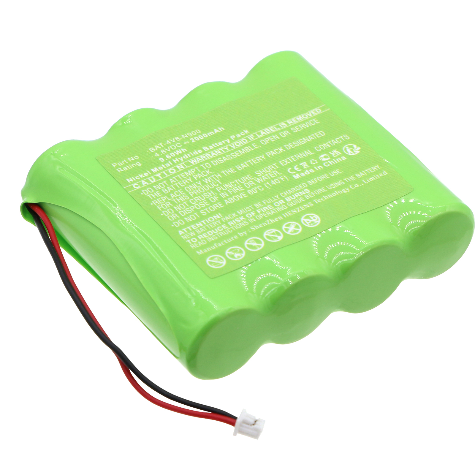 Synergy Digital Alarm System Battery, Compatible with Jablotron BAT-4V8-N900 Alarm System Battery (Ni-MH, 4.8V, 2000mAh)