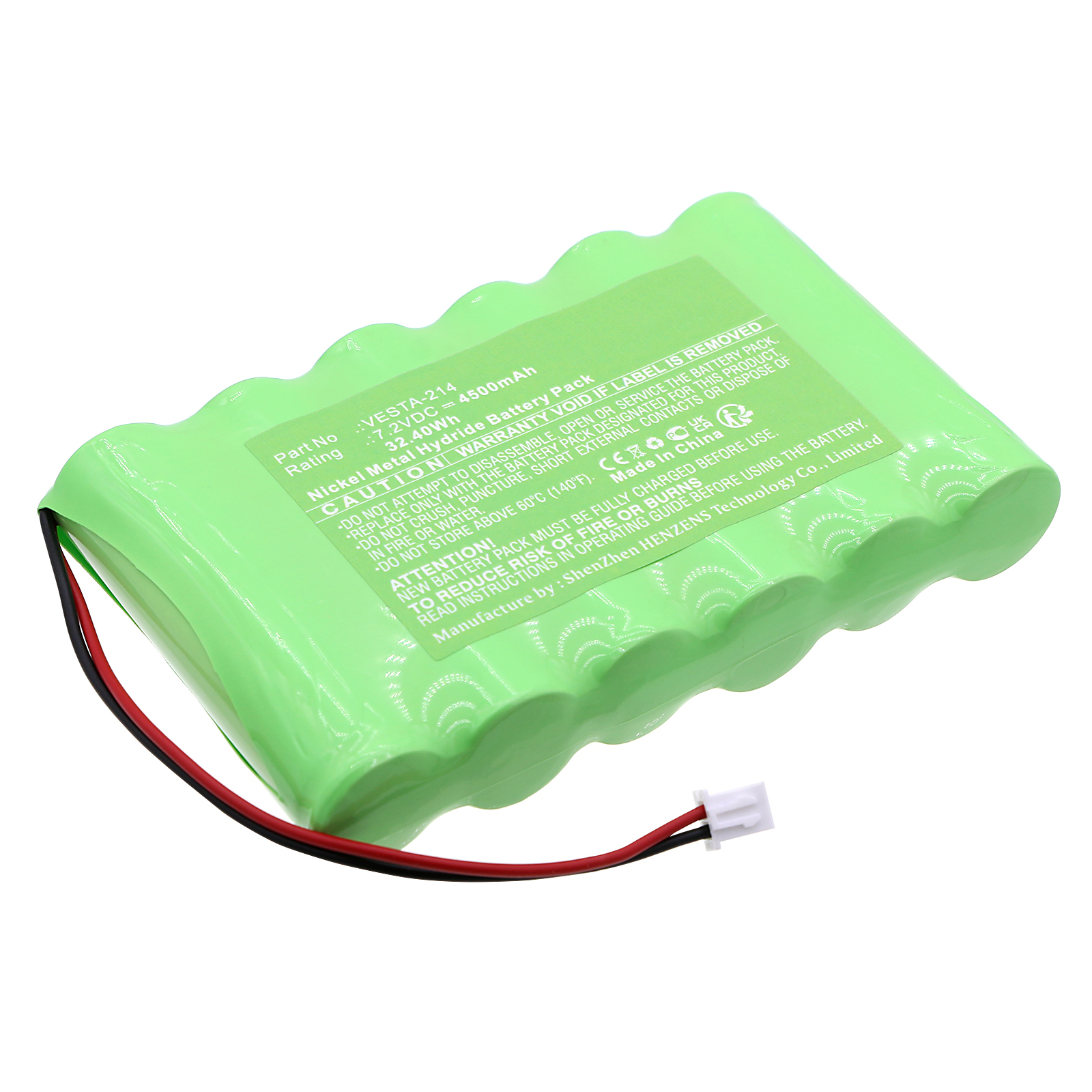 Synergy Digital Alarm System Battery, Compatible with Vesta VESTA-214 Alarm System Battery (Ni-MH, 7.2V, 4500mAh)