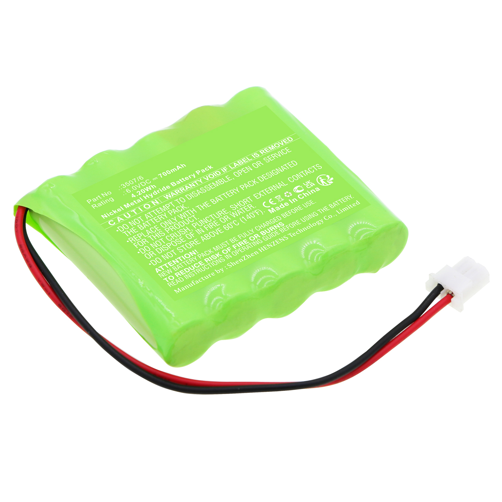 Synergy Digital Security and Safety Battery, Compatible with Bticino LD02430AA Security and Safety Battery (Ni-MH, 6V, 700mAh)