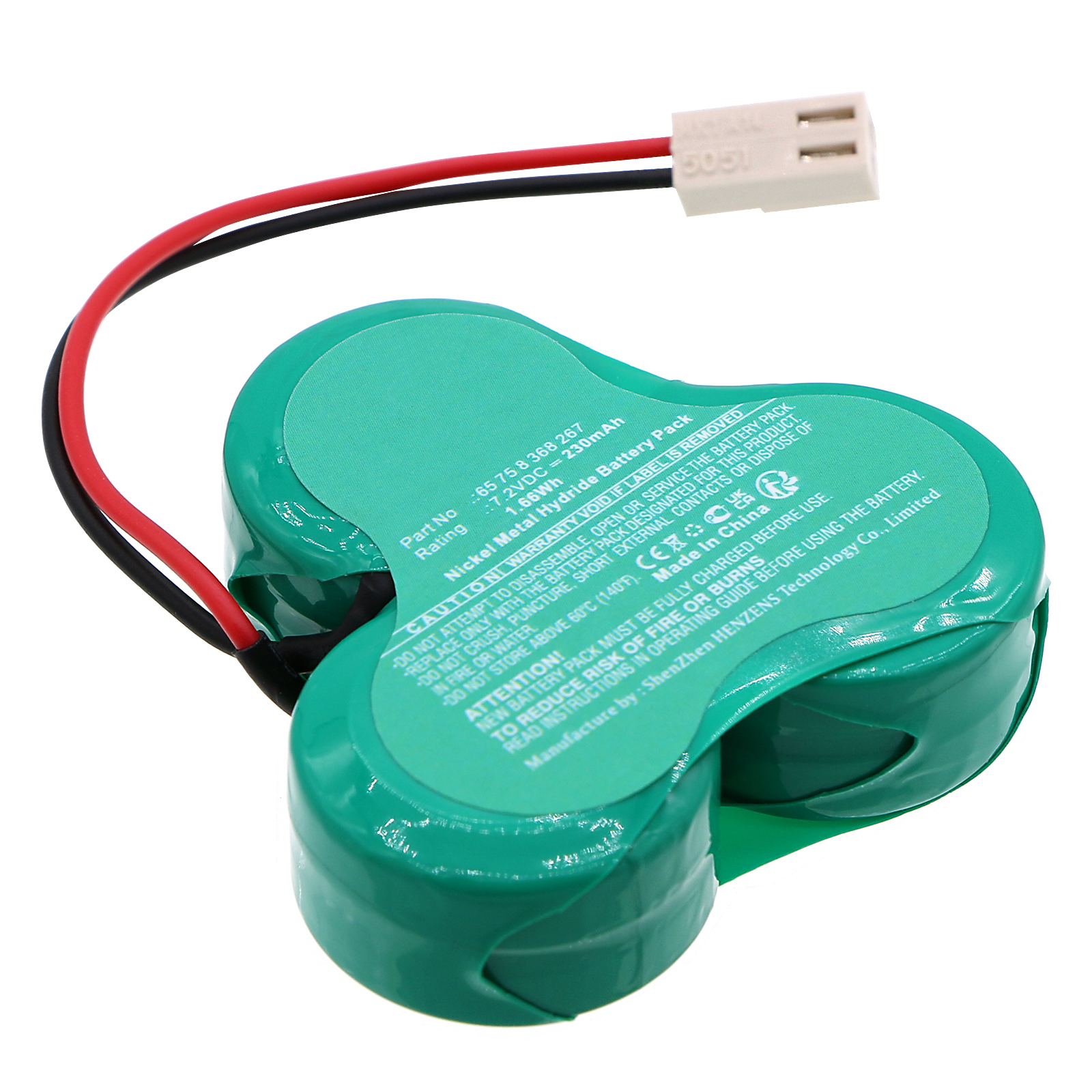 Synergy Digital Siren Alarm Battery, Compatible with BMW 65 75 8 368 267 Siren Alarm Battery (Ni-MH, 7.2V, 230mAh)