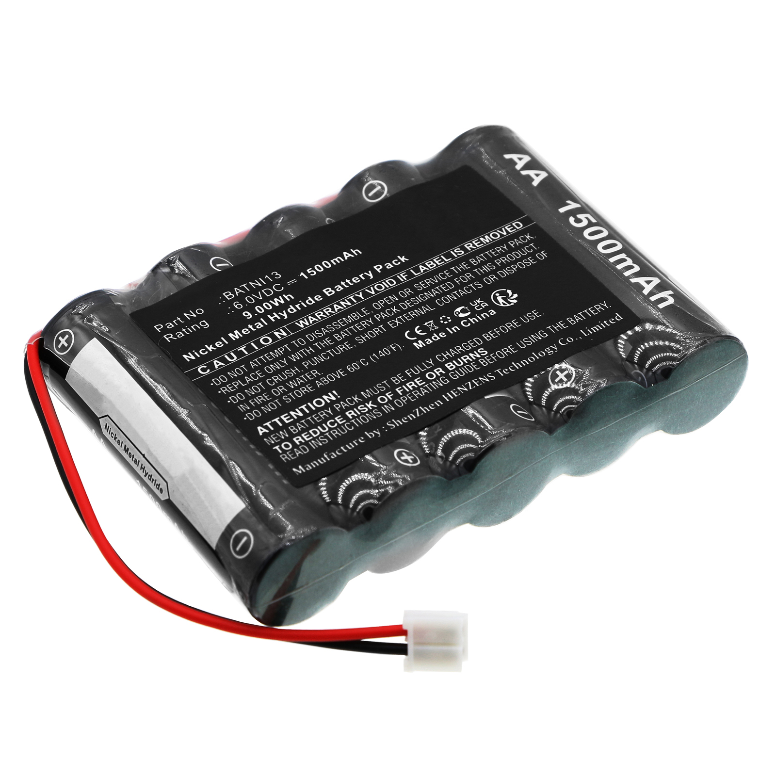 Synergy Digital Alarm System Battery, Compatible with DAITEM BATNI13 Alarm System Battery (Ni-MH, 6V, 1500mAh)