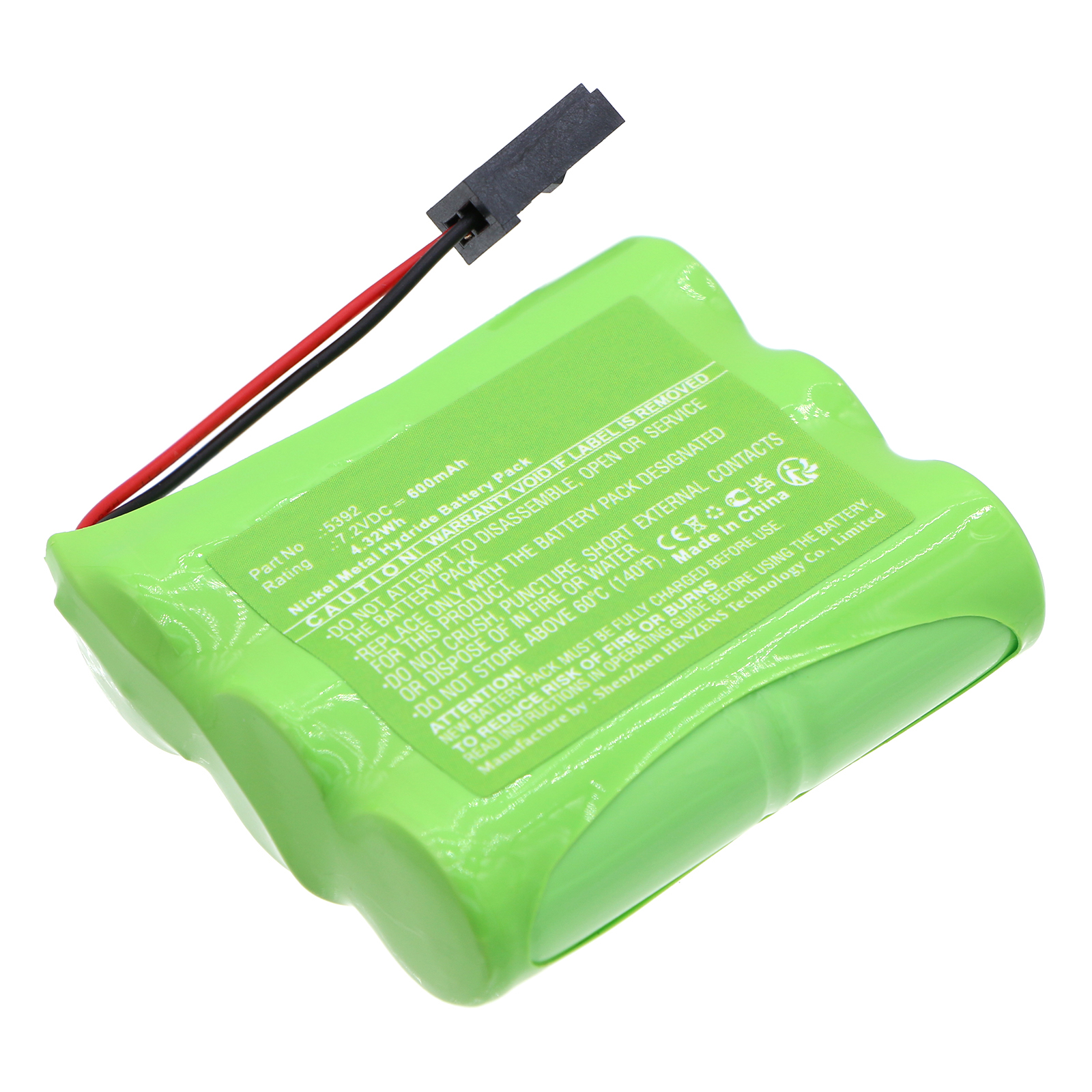 Synergy Digital Siren Alarm Battery, Compatible with Toyota 5392 Siren Alarm Battery (Ni-MH, 7.2V, 600mAh)