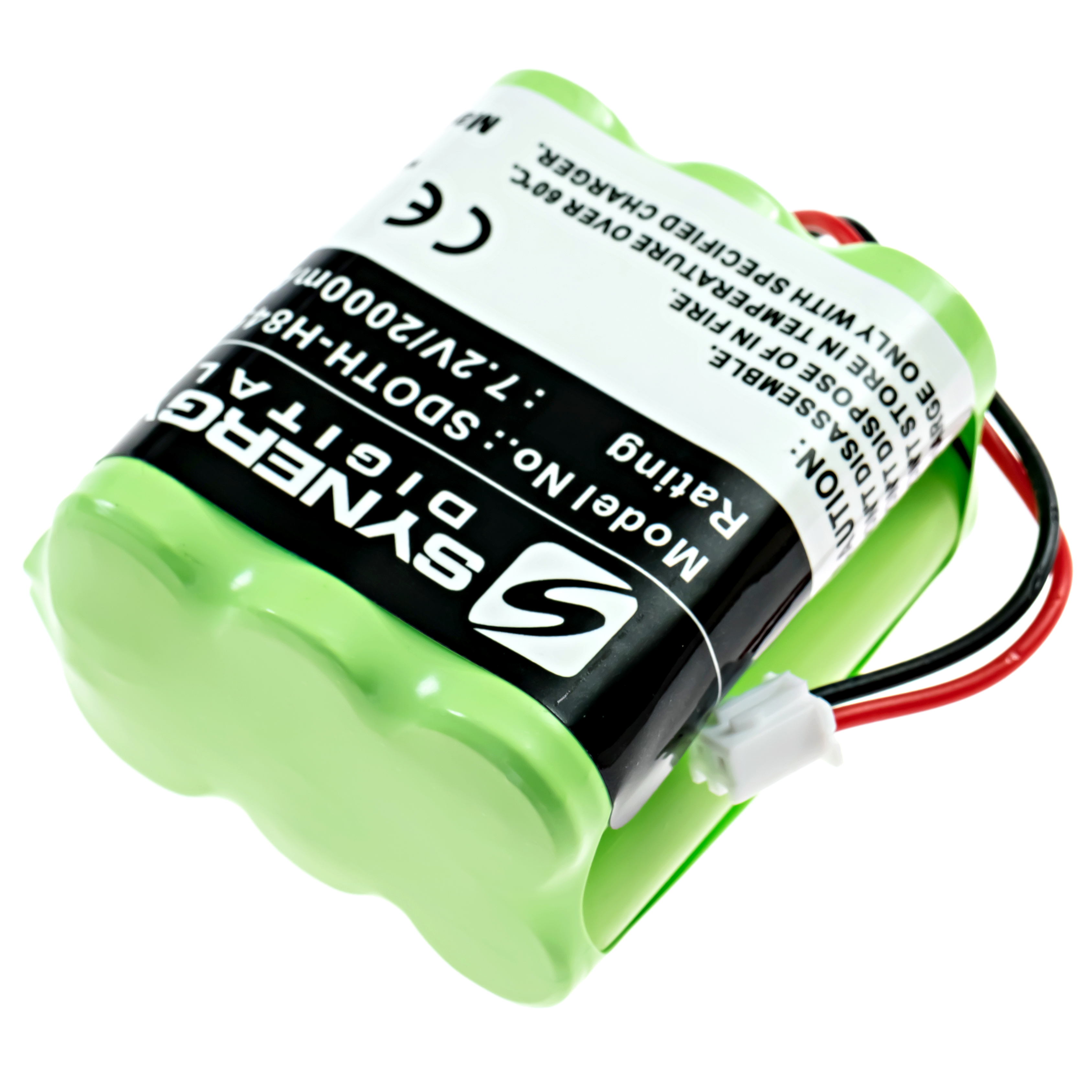 Synergy Digital Alarm System Battery, Compatible with 2GIG 228844, 6MR2000AAY4Z, BATT1, BATT2X Alarm System Battery (7.2V, Ni-MH, 2000mAh)