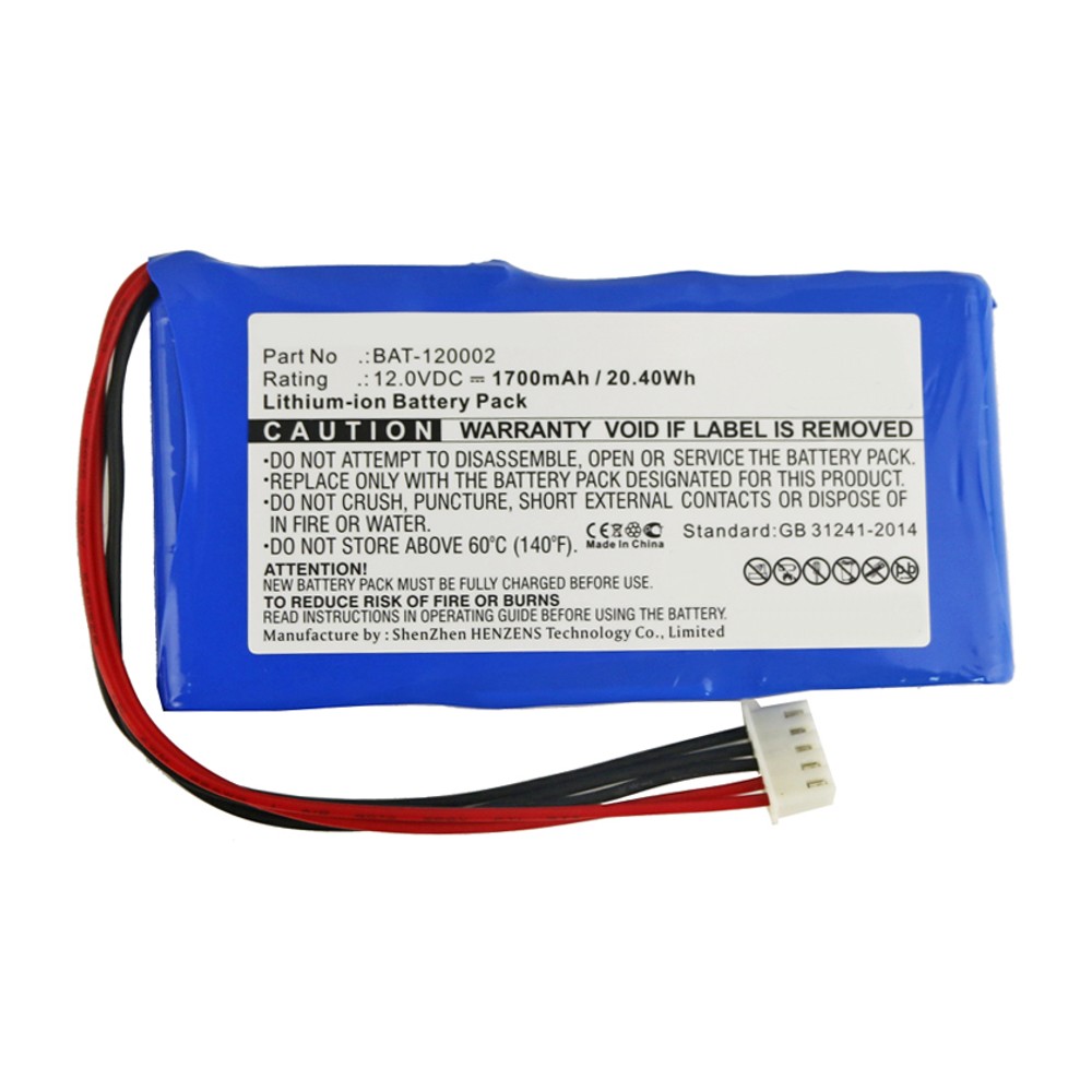 Synergy Digital Medical Battery, Compatible with Biolight BAT-120002 Medical Battery (Li-ion, 12V, 1700mAh)