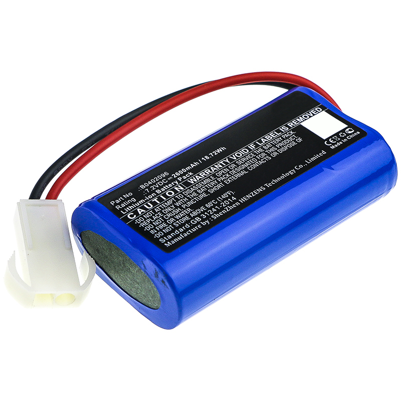 Synergy Digital Medical Battery, Compatible with Horron B0402096 Medical Battery (7.2V, Li-ion, 2600mAh)