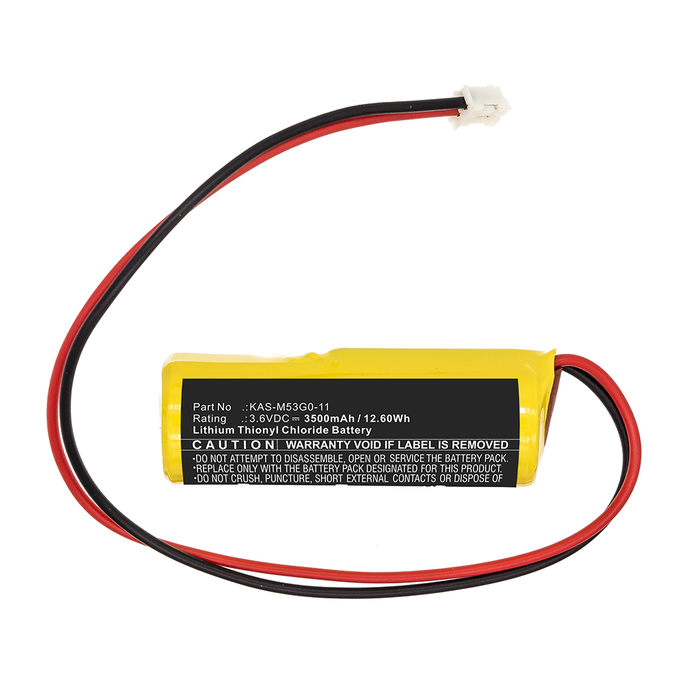Synergy Digital PLC Battery, Compatible with Yamaha KAS-M53G0-11 PLC Battery (Li-SOCl2, 3.6V, 3500mAh)