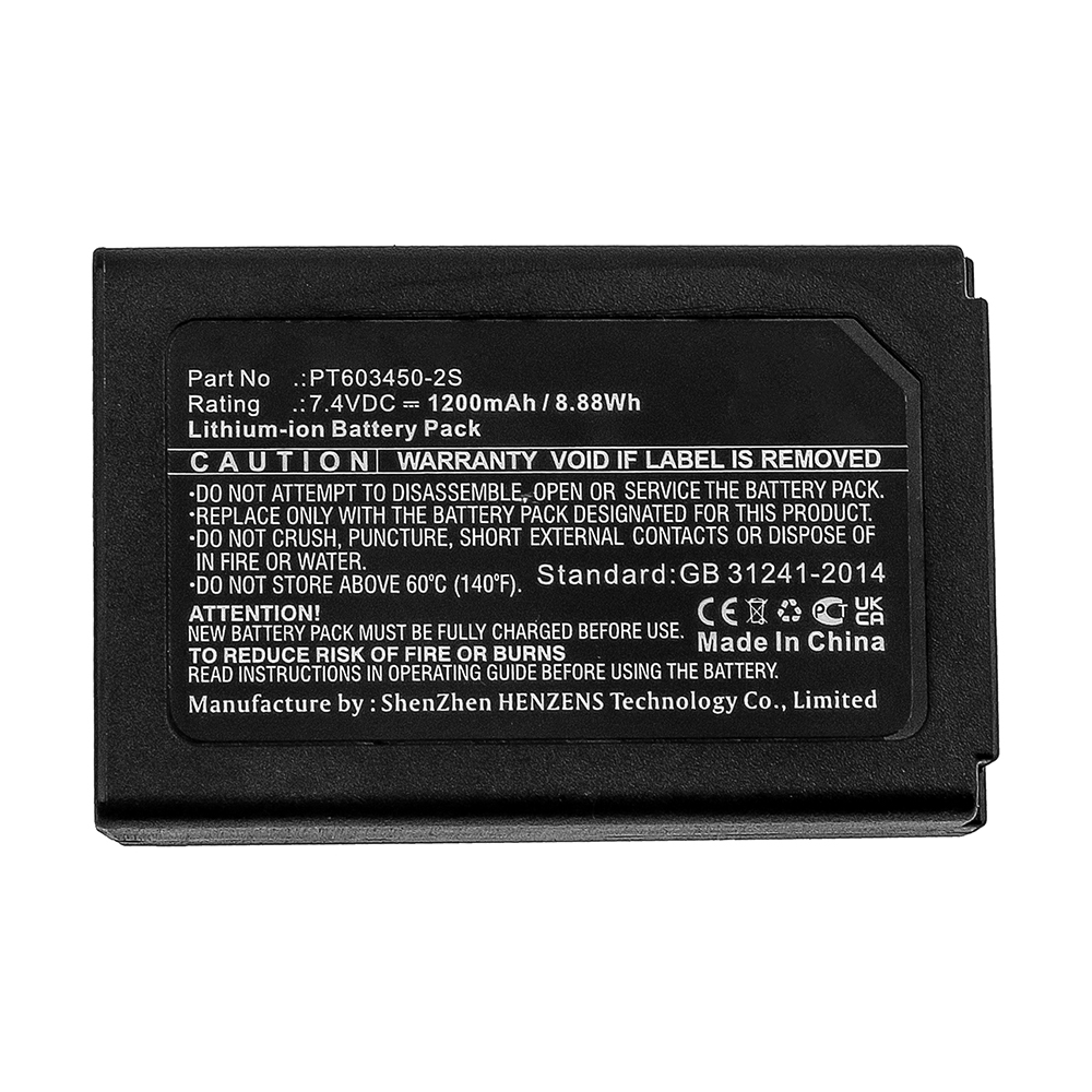 Synergy Digital Equipment Battery, Compatible with CEM PT603450-2S Equipment Battery (Li-ion, 7.4V, 1200mAh)