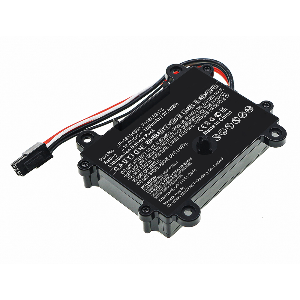 Synergy Digital Lawn Mower Battery, Compatible with Bosch  F016104898 Lawn Mower Battery (Li-ion, 18V, 1500mAh)