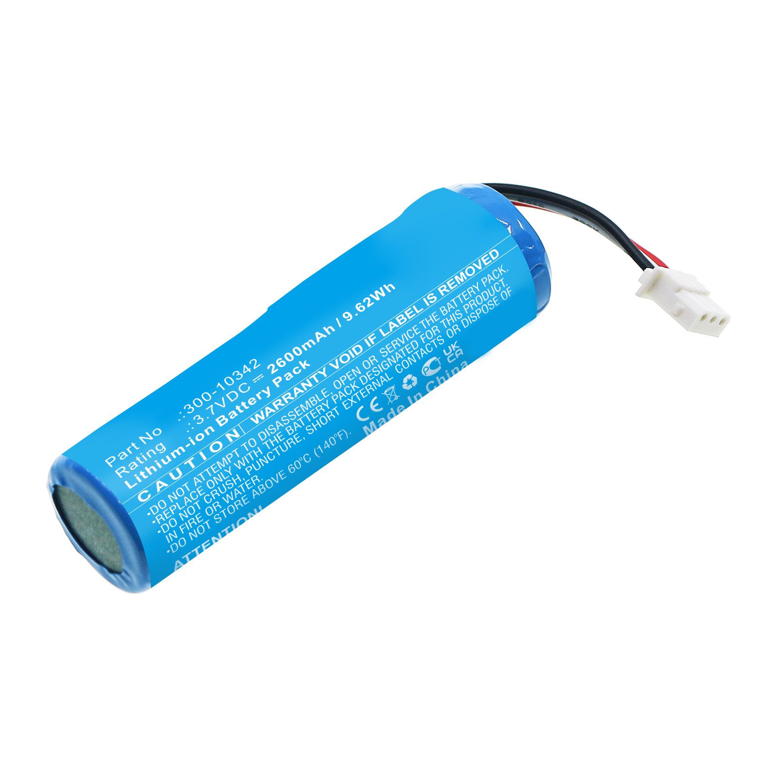 Synergy Digital Alarm System Battery, Compatible with Honeywell 300-10342 Alarm System Battery (Li-ion, 3.7V, 2600mAh)