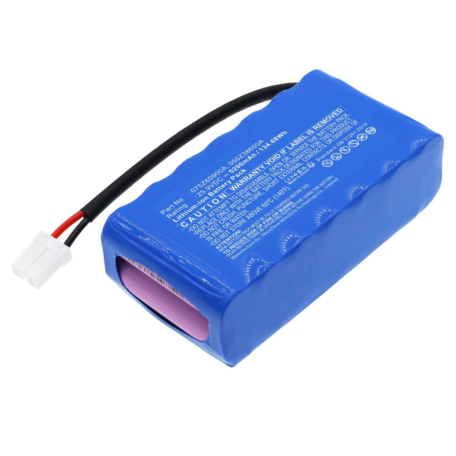 Synergy Digital Lawn Mower Battery, Compatible with Ambrogio 050Z38600A Lawn Mower Battery (Li-ion, 25.9V, 5200mAh)