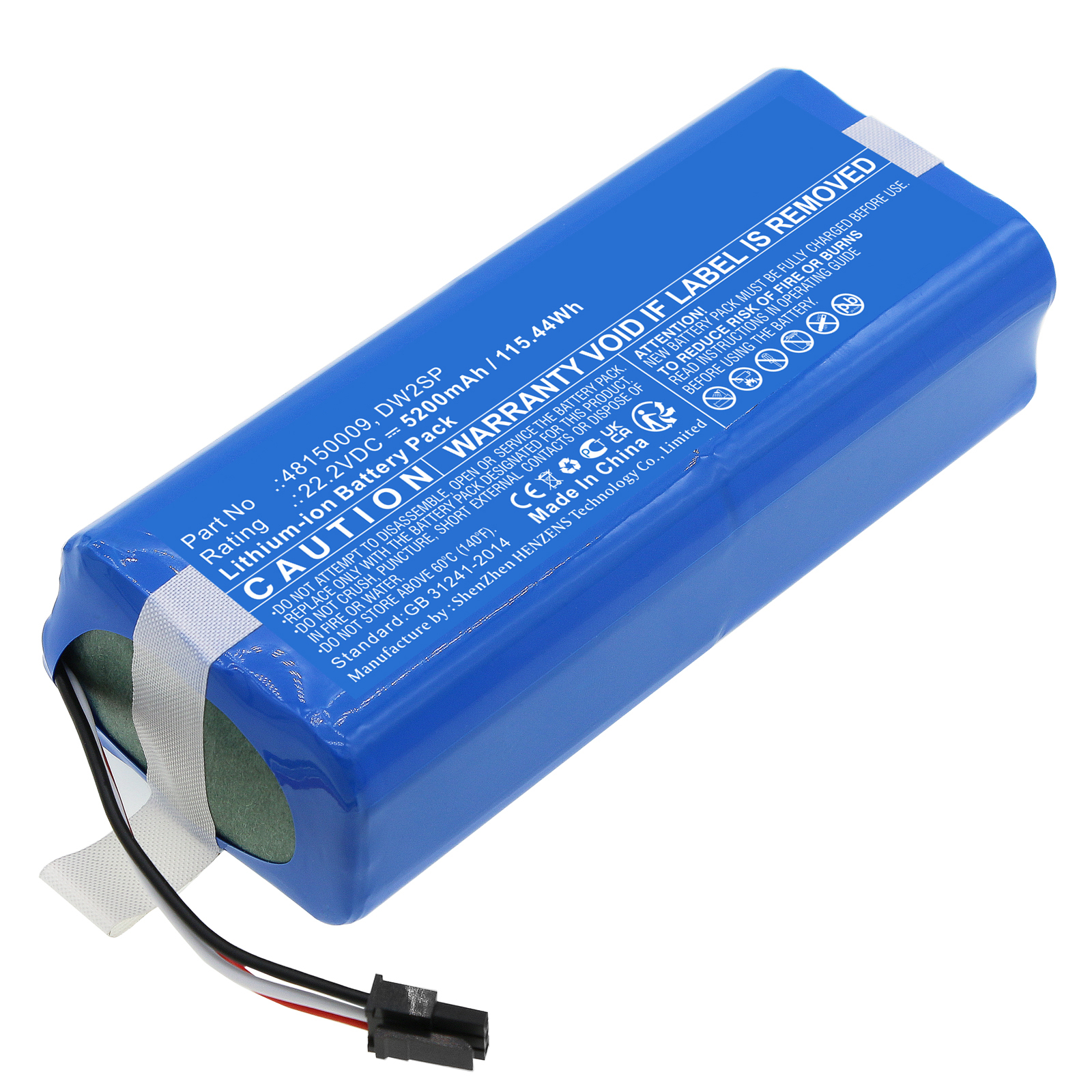 Synergy Digital Lawn Mower Battery, Compatible with Lawn Expert DW2SP Lawn Mower Battery (Li-ion, 22.2V, 5200mAh)