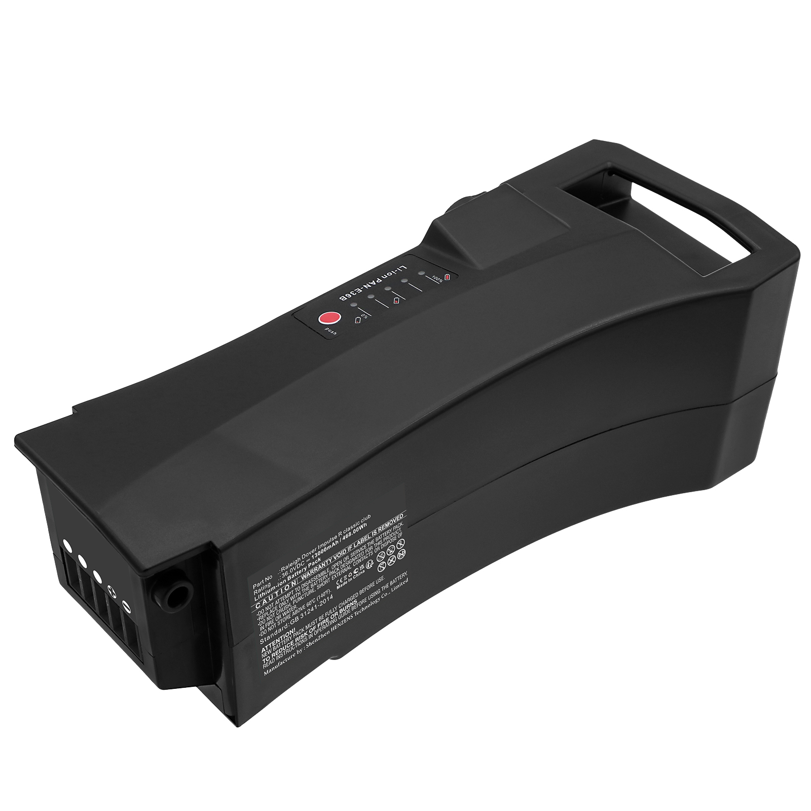 Synergy Digital Electric eBike Battery, Compatible with Panasonic Raleigh Dover Impulse R classic club Electric eBike Battery (Li-ion, 36V, 13000mAh)