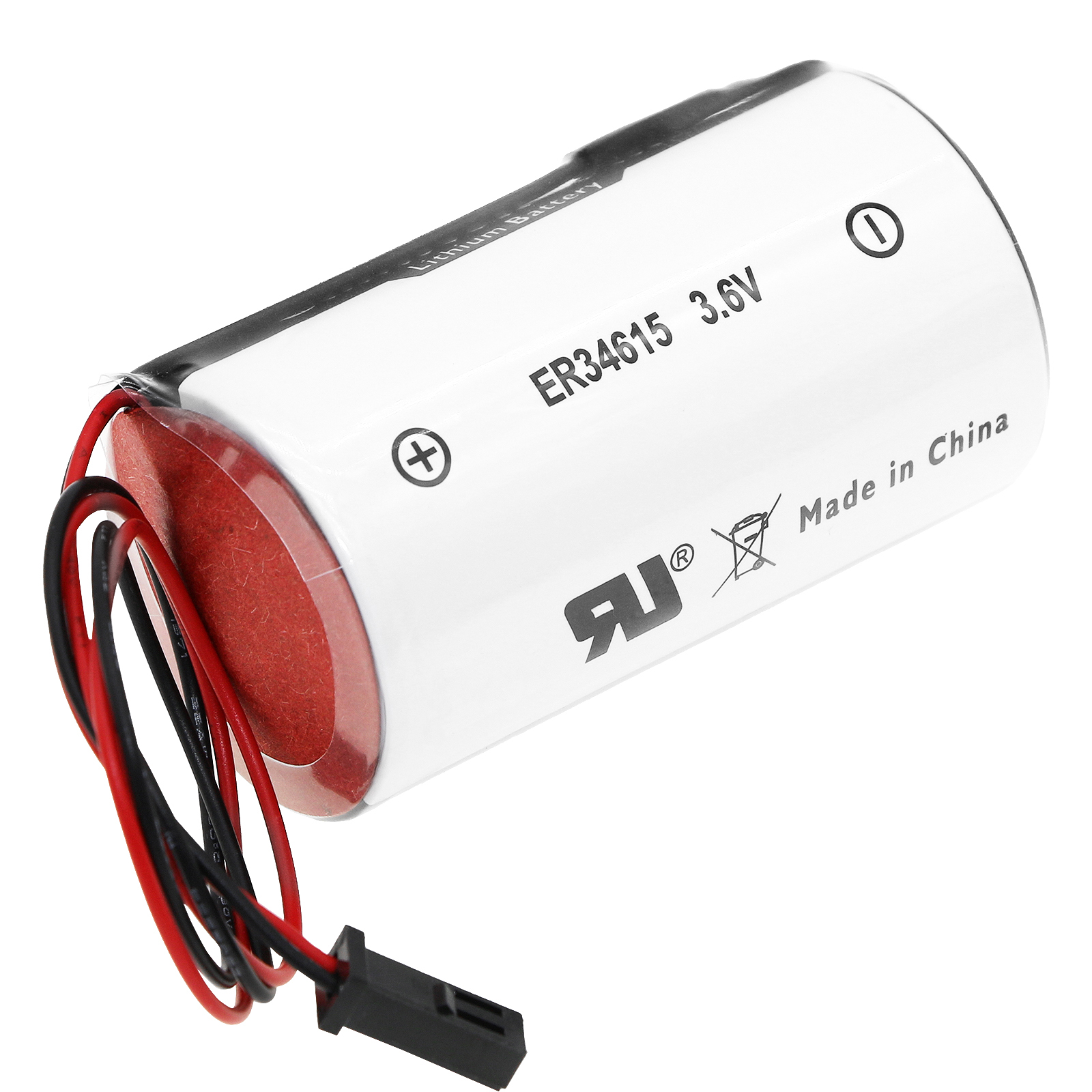 Synergy Digital Emergency Lighting Battery, Compatible with Elkron BAT80009 Emergency Lighting Battery (Li-SOCl2, 3.6V, 14500mAh)