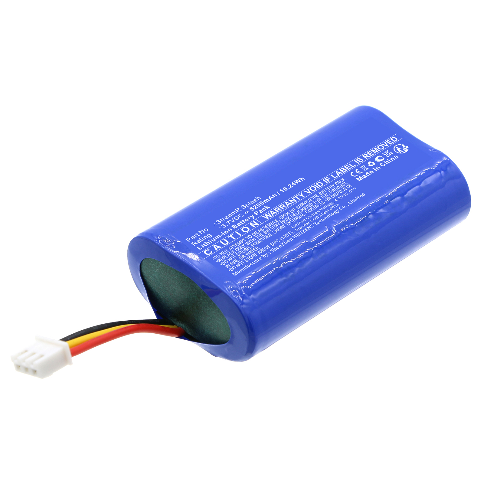 Synergy Digital DAB Digital Battery, Compatible with Pure INR18650E DAB Digital Battery (Li-ion, 3.7V, 5200mAh)