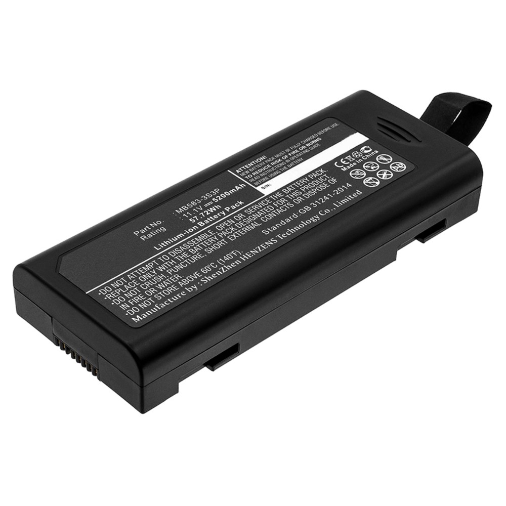 Synergy Digital Medical Battery, Compatible with Mindray Accutorr 3, Accutorr 7, BeneView T5, BeneView T6, BeneView T8, DPM 6, DPM7, Passport 12, Passport 12m, Passport 17m, Passport 8, T5, T6, T8 Medical Battery (11.1, Li-ion, 5200mAh)