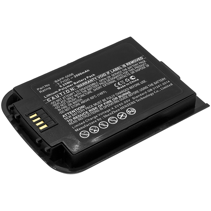 Synergy Digital Equipment Battery, Compatible with HumanWare BAPP-0006 Equipment Battery (3.8V, Li-Pol, 2500mAh)