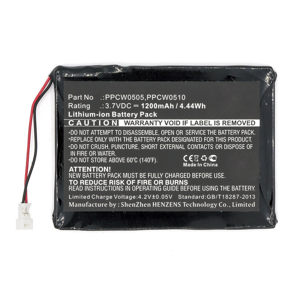 Synergy Digital Player Battery, Compatible with i-Audio PPCW0505 Player Battery (Li-ion, 3.7V, 1200mAh)