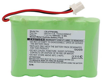 Synergy Digital Credit Card Reader Battery, Compatible with Verifone BAT0017-B Credit Card Reader Battery (Ni-MH, 7.2V, 700mAh)