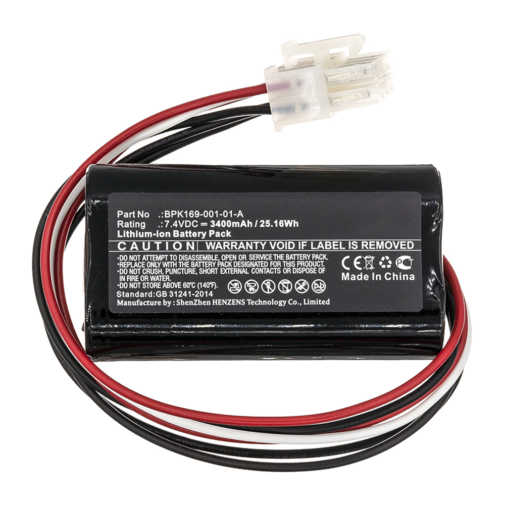 Synergy Digital Credit Card Reader Battery, Compatible with Verifone BPK169-001-01-A Credit Card Reader Battery (Li-ion, 7.4V, 3400mAh)