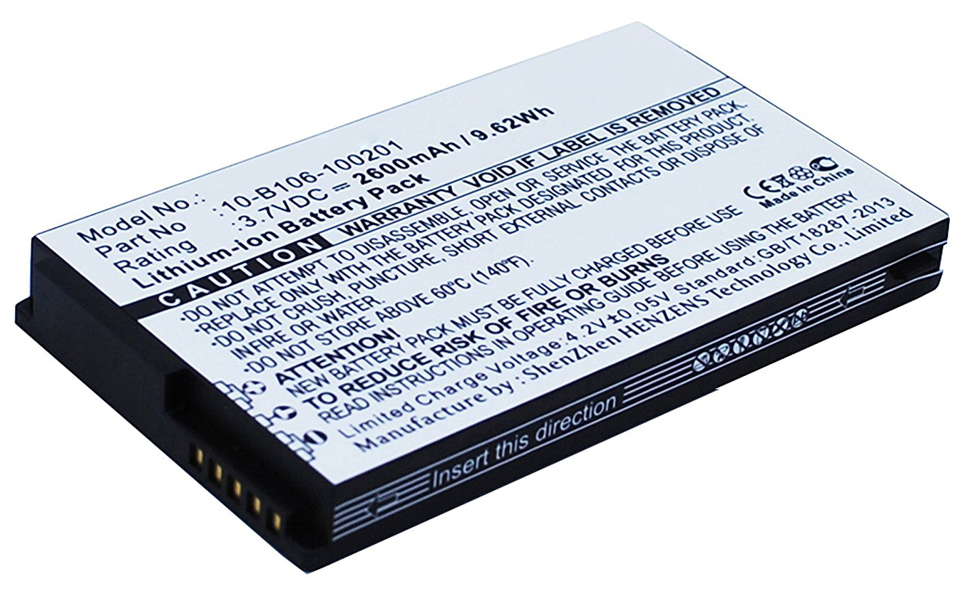 Synergy Digital Credit Card Reader Battery, Compatible with Widefly 10-B106-100201 Credit Card Reader Battery (Li-ion, 3.7V, 2600mAh)