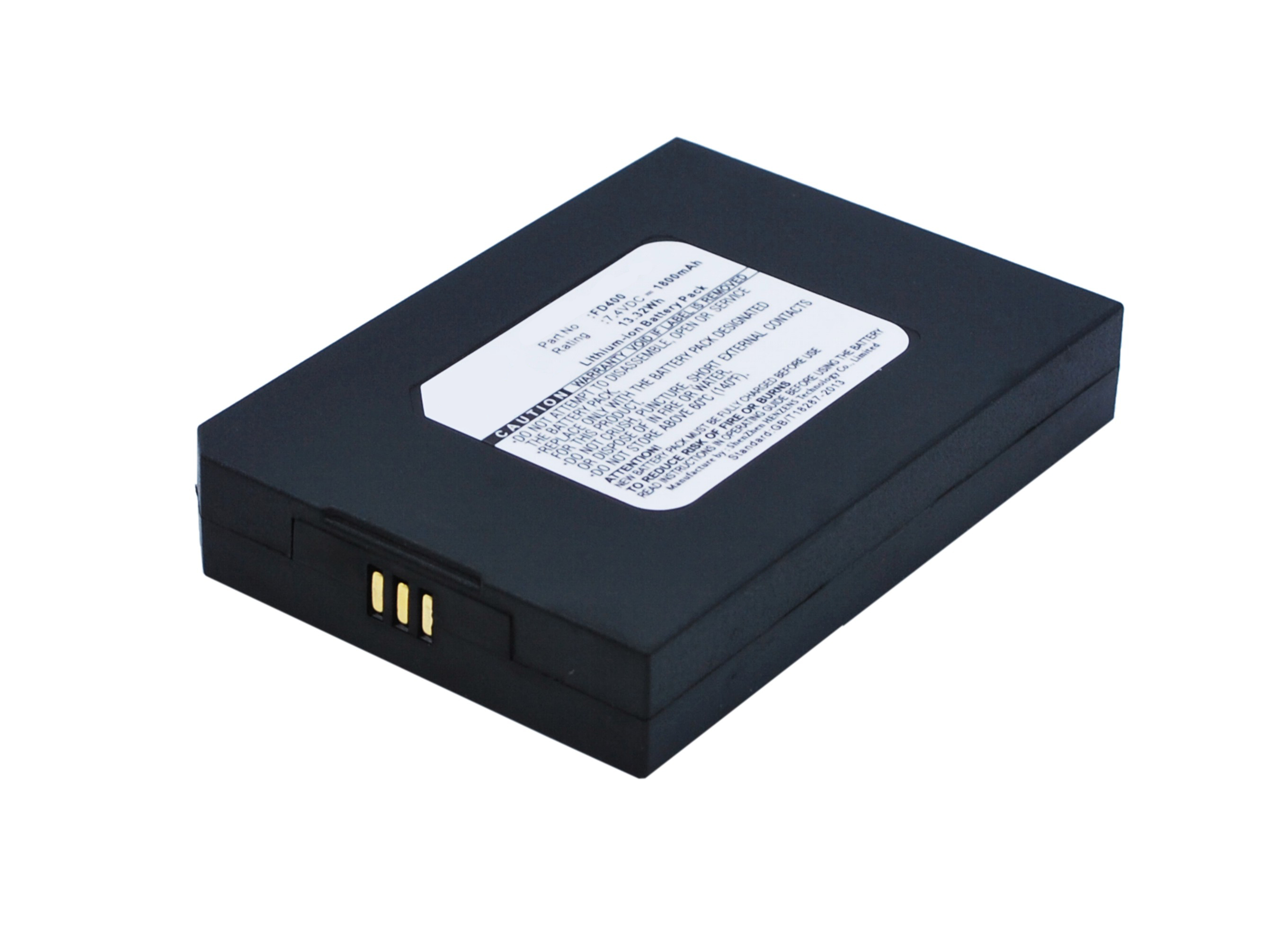 Synergy Digital Credit Card Reader Battery, Compatible with FirstData FD400 Credit Card Reader Battery (Li-ion, 7.4V, 1800mAh)