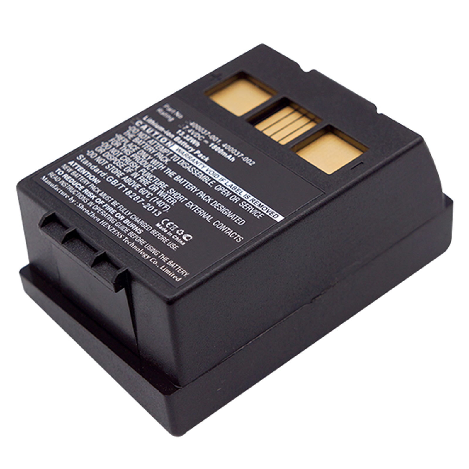 Synergy Digital Credit Card Reader Battery, Compatible with Hypercom 400037-001 Credit Card Reader Battery (Li-ion, 7.4V, 1800mAh)