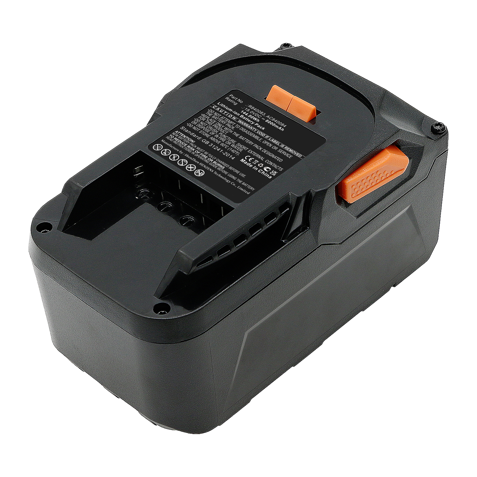 Synergy Digital Power Tool Battery, Compatible with Ridgid AC840084 Power Tool Battery (Li-ion, 18V, 8000mAh)