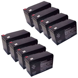 SLA7-12 Sealed Lead Acid Battery (12 Volt, 7 Ah) Ultra High Capacity - Set Of 8