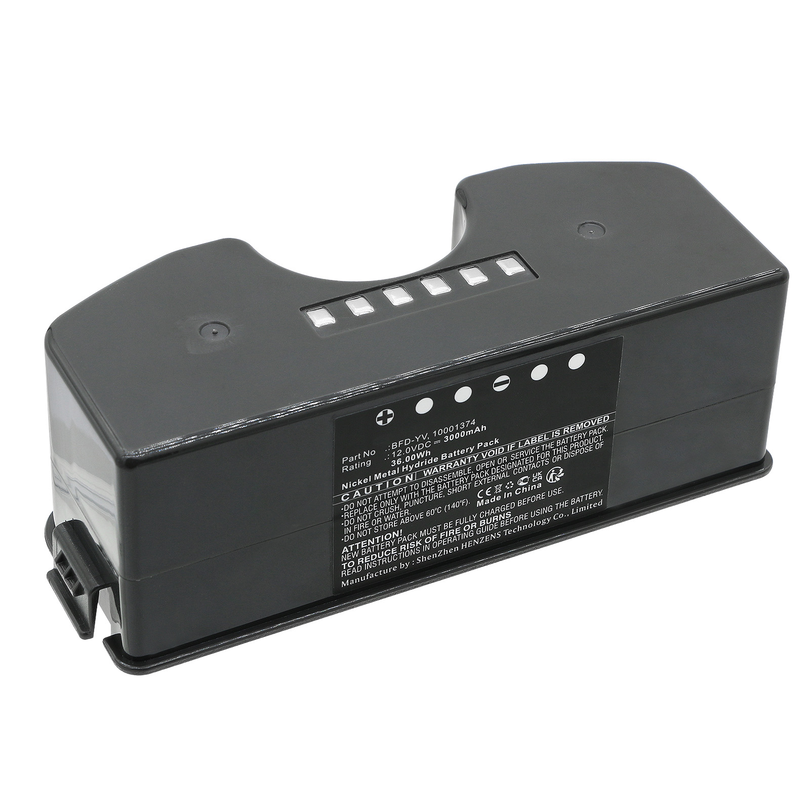 Synergy Digital Vacuum Cleaner Battery, Compatible with Ecovacs BFD-YV Vacuum Cleaner Battery (Ni-MH, 12V, 3000mAh)