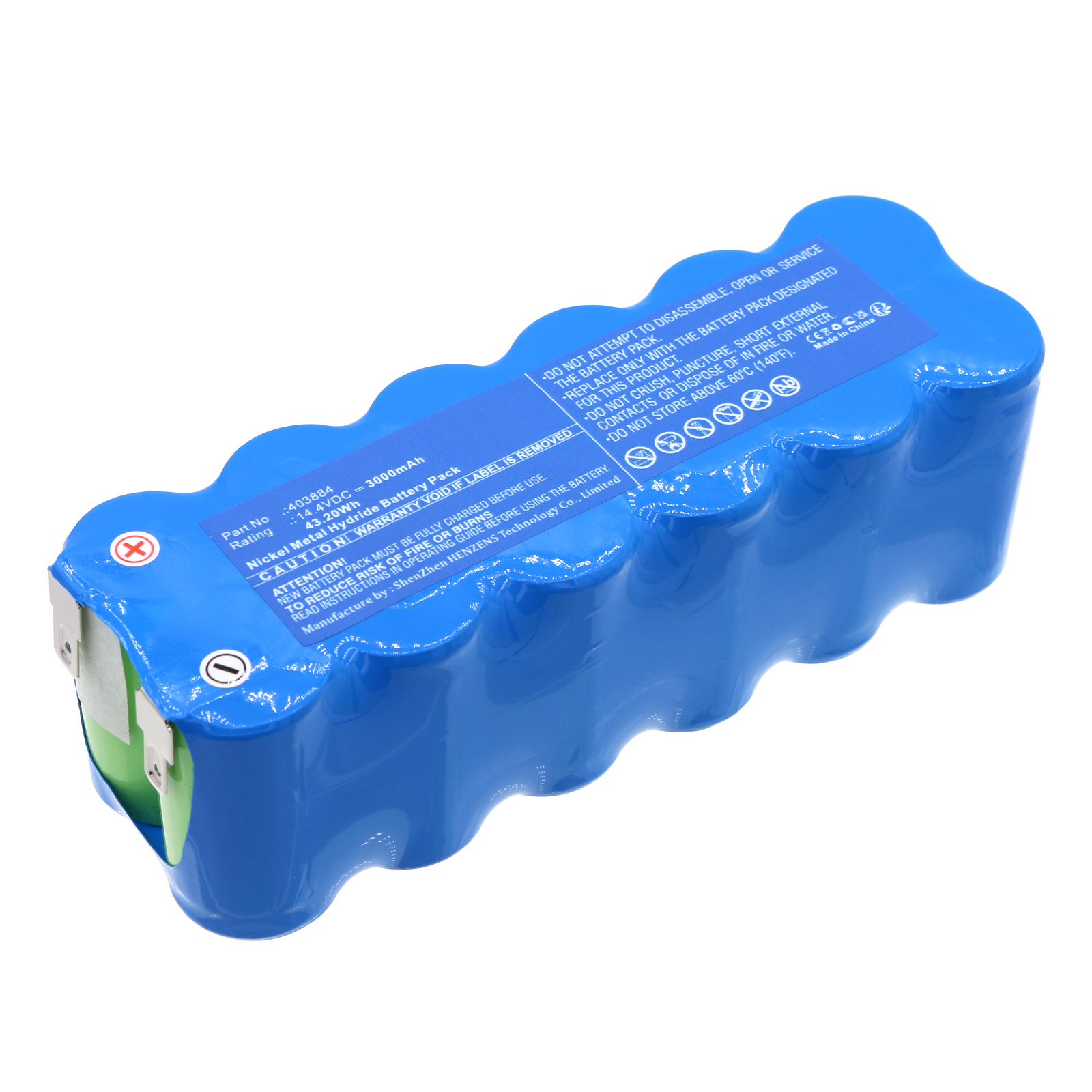 Synergy Digital Vacuum Cleaner Battery, Compatible with Solac 403884 Vacuum Cleaner Battery (Ni-MH, 14.4V, 3000mAh)