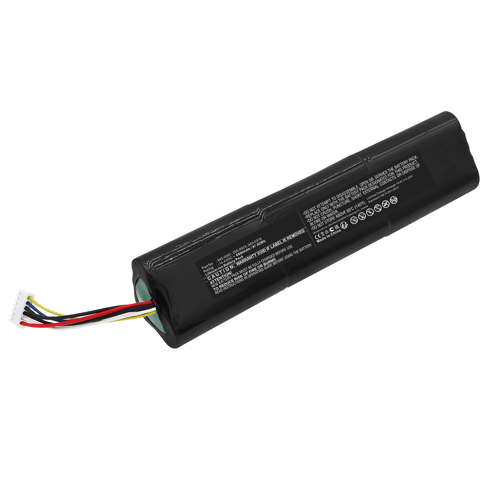 Synergy Digital Vacuum Cleaner Battery, Compatible with Neato 205-0021 Vacuum Cleaner Battery (Li-ion, 14.4V, 6800mAh)
