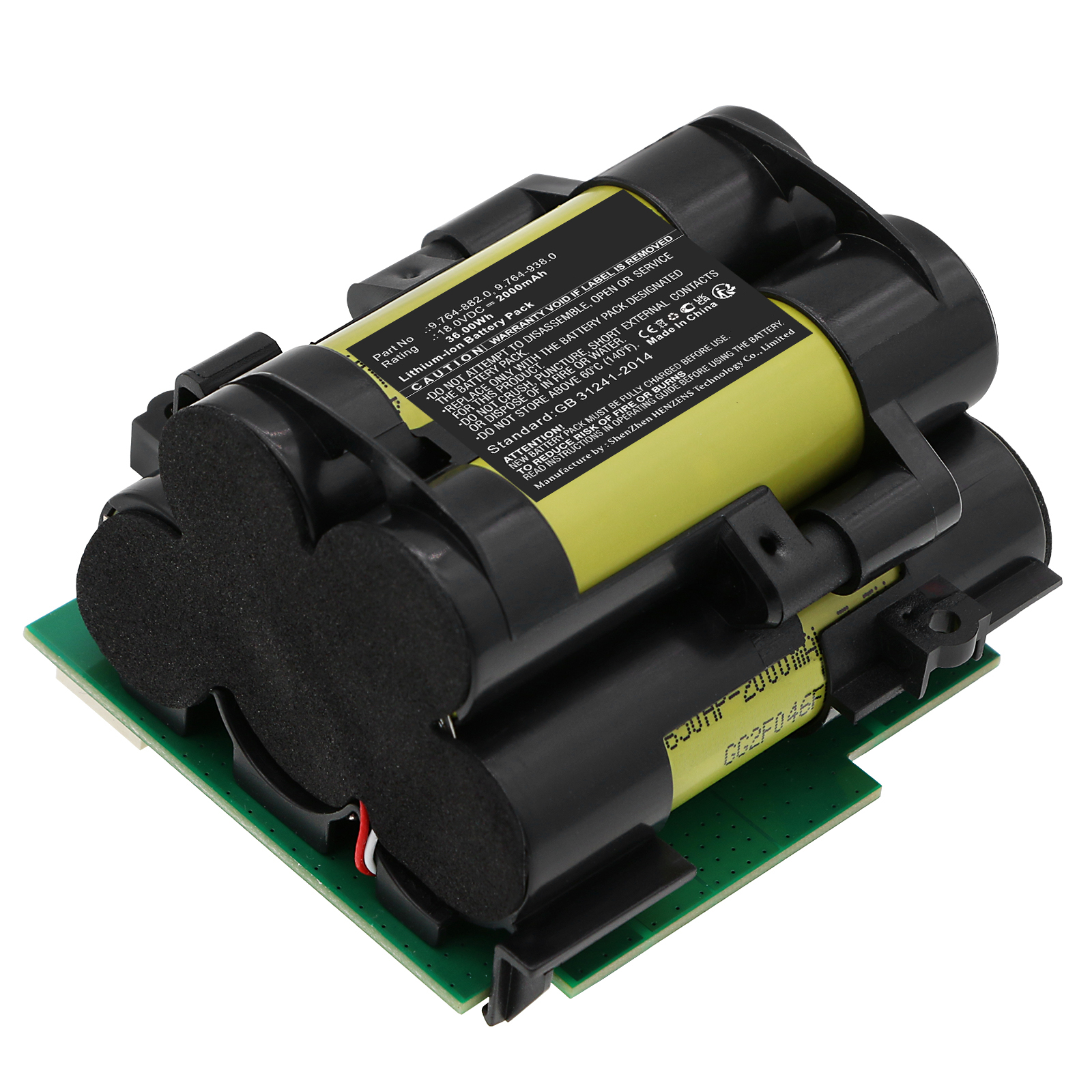 Synergy Digital Vacuum Cleaner Battery, Compatible with Karcher 9.764-882.0 Vacuum Cleaner Battery (Li-ion, 18V, 2000mAh)