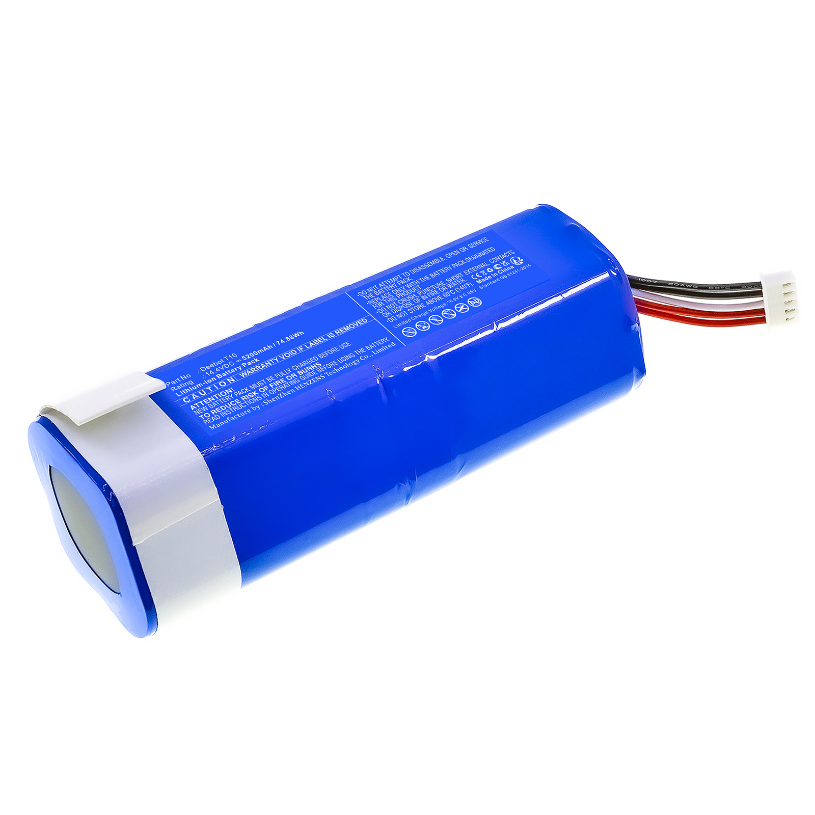 Synergy Digital Vacuum Cleaner Battery, Compatible with Ecovacs 201-2115-1959 Vacuum Cleaner Battery (Li-ion, 14.4V, 5200mAh)