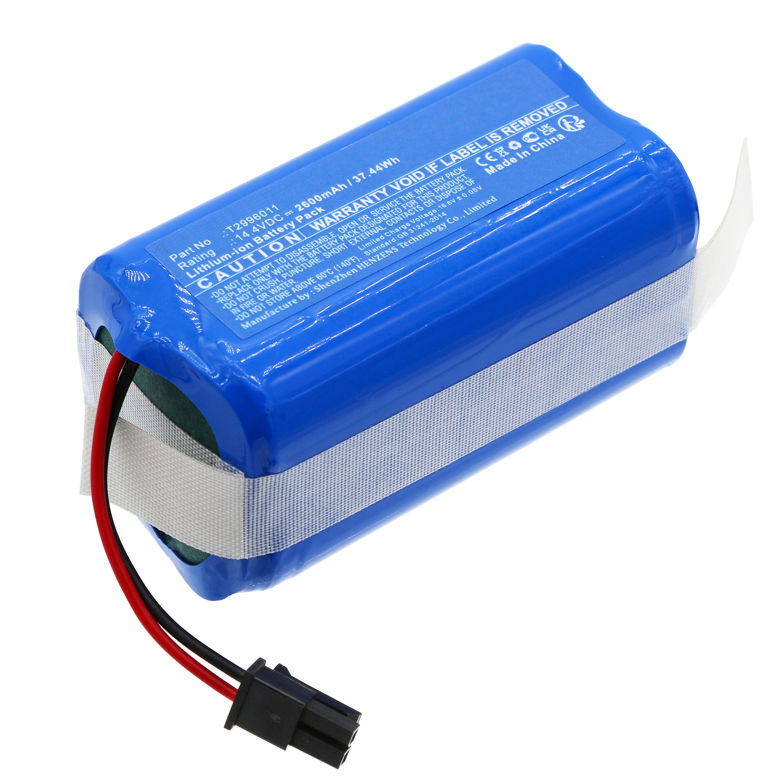 Synergy Digital Vacuum Cleaner Battery, Compatible with Eufy T2996011 Vacuum Cleaner Battery (Li-ion, 14.4V, 2600mAh)
