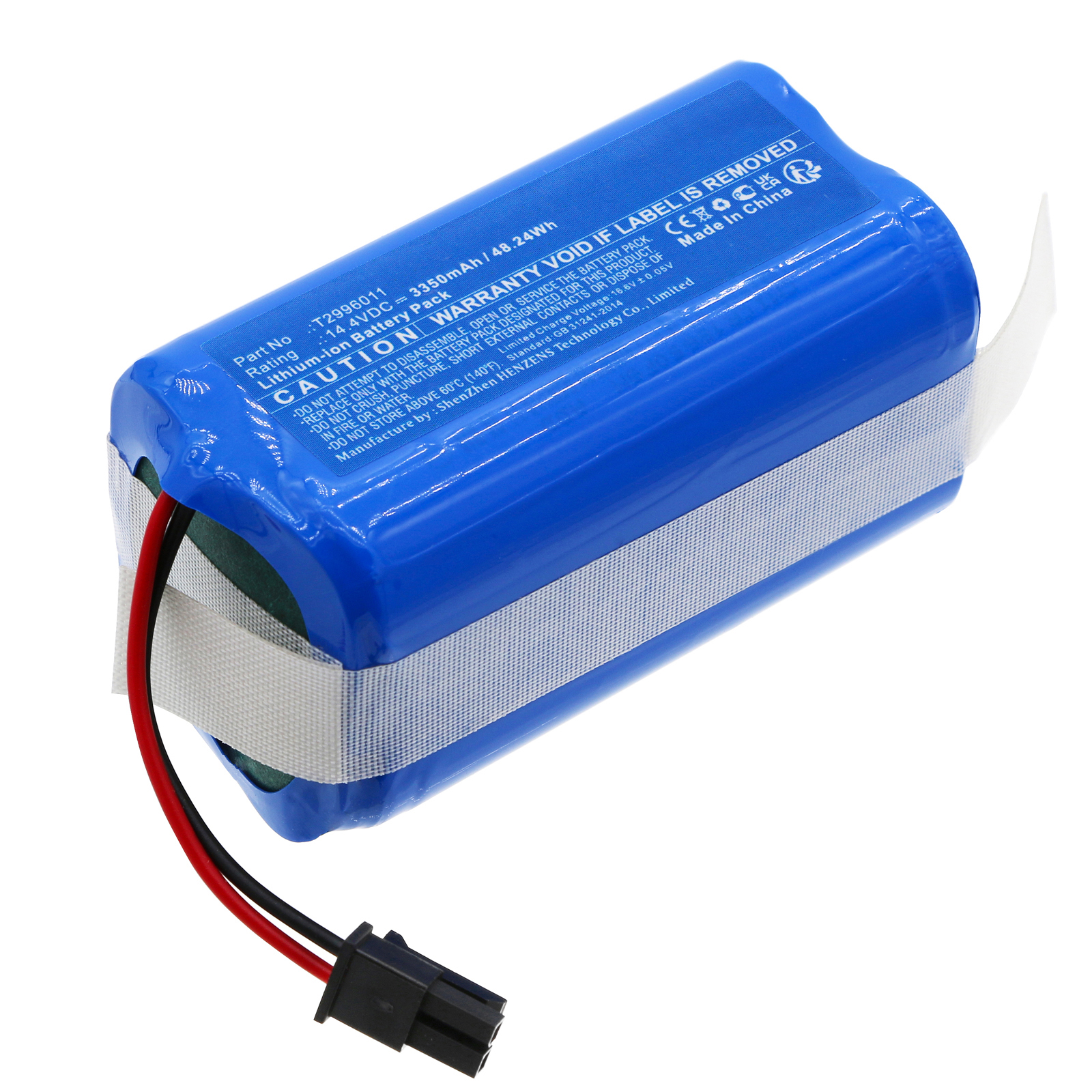 Synergy Digital Vacuum Cleaner Battery, Compatible with Eufy T2996011 Vacuum Cleaner Battery (Li-ion, 14.4V, 3350mAh)