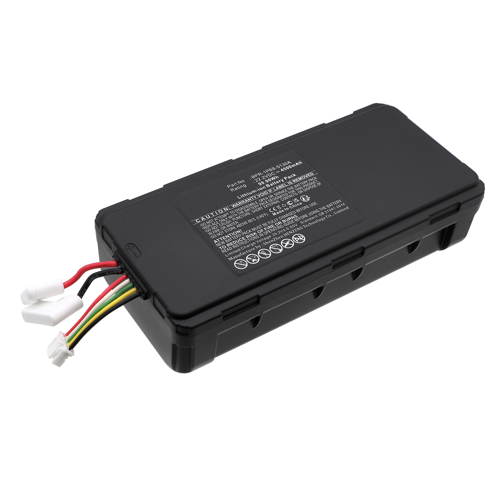 Synergy Digital Vacuum Cleaner Battery, Compatible with Roborock BCR-1P6S-5000B Vacuum Cleaner Battery (Li-ion, 22.2V, 4500mAh)
