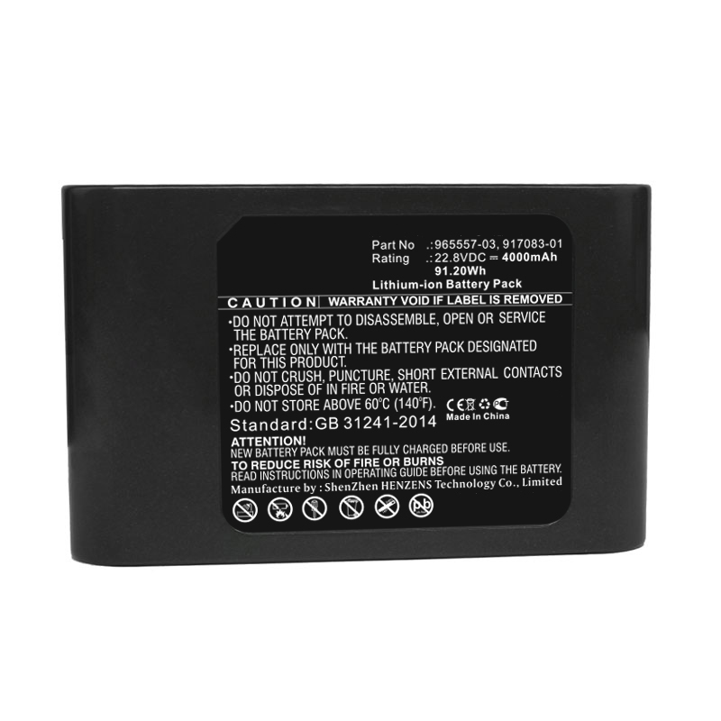 Synergy Digital Vacuum Cleaner Battery, Compatible with Dyson 917083-01 Vacuum Cleaner Battery (Li-ion, 22.8V, 4000mAh)