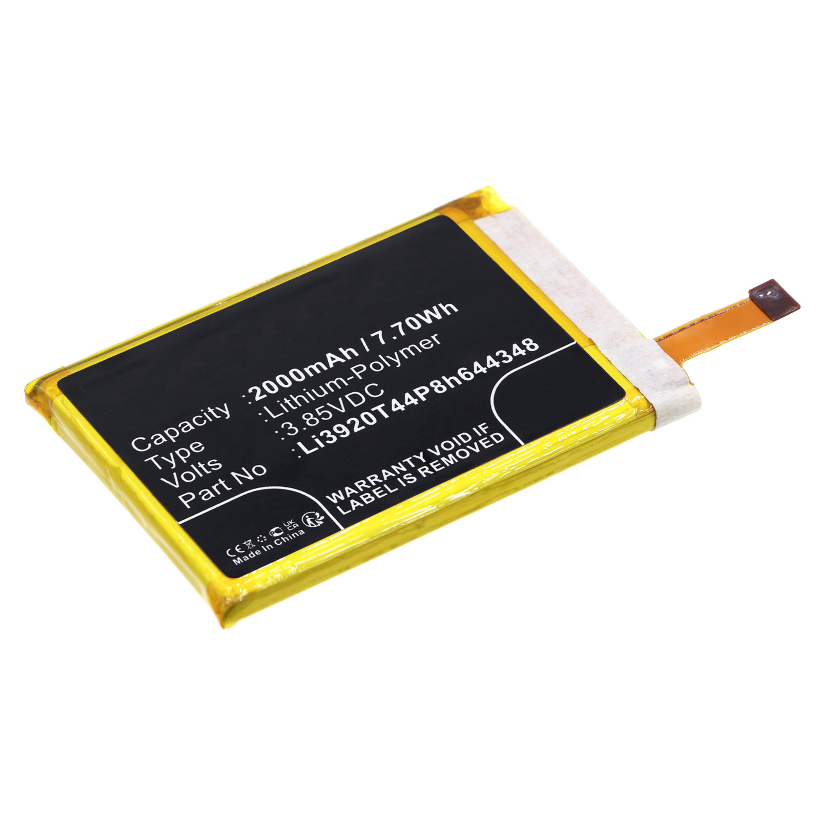 Synergy Digital Wifi Hotspot Battery, Compatible with ZTE Li3920T44P8h644348 Wifi Hotspot Battery (Li-Pol, 3.85V, 2000mAh)