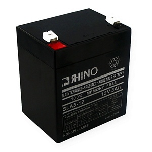 SLA5-12 Alakaline Battery - Rechargeable Ultra High Capacity (Alakaline 12V 5000mAh) - Replacement For 12V 5Ah SLA Rhino Battery