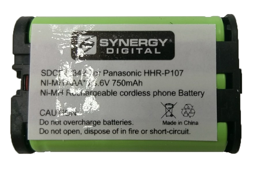 UL107 - Ni-MH, 3.6 Volt, 800 mAh, Ultra Hi-Capacity Battery - Replacement Battery for Panasonic HHR-P107, type 35 Cordless Phone Battery