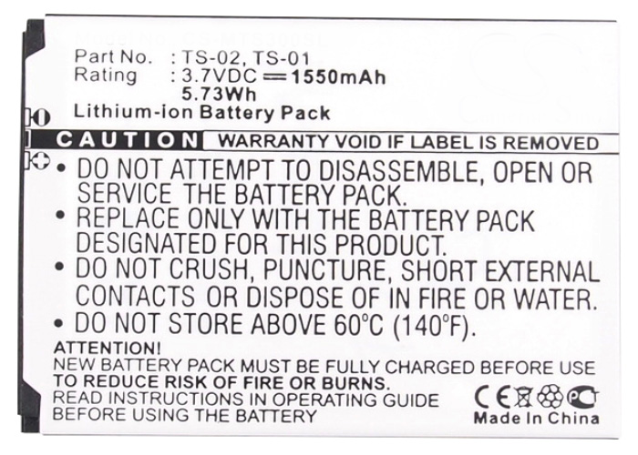 Batteries for SEALS WP-TS3 Cell Phone