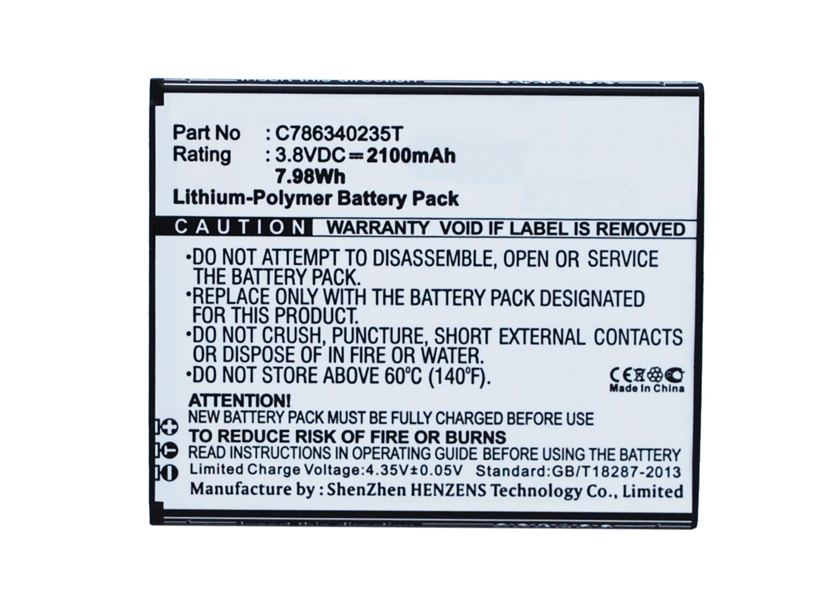 Batteries for BluCell Phone