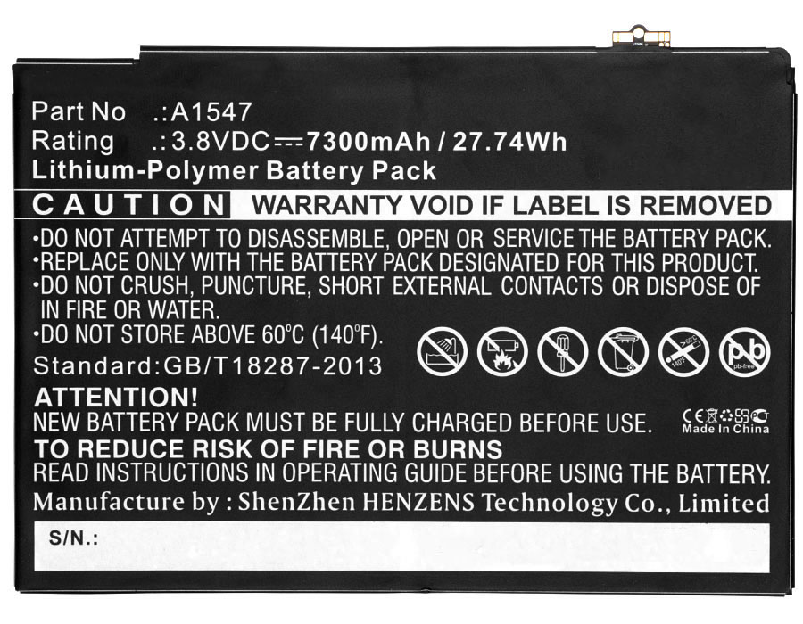 Batteries for AppleTablet