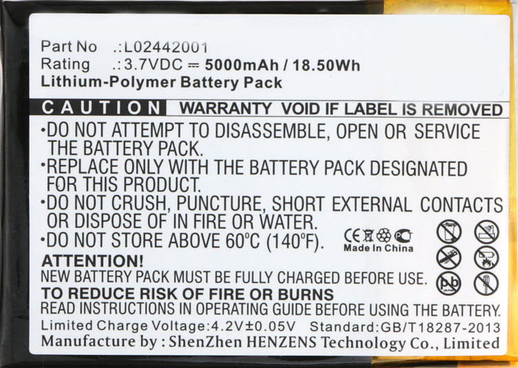 Batteries for HPTablet