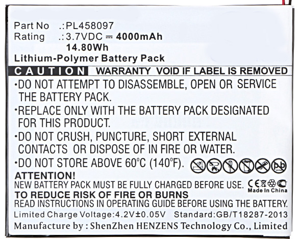 Batteries for KURIOTablet