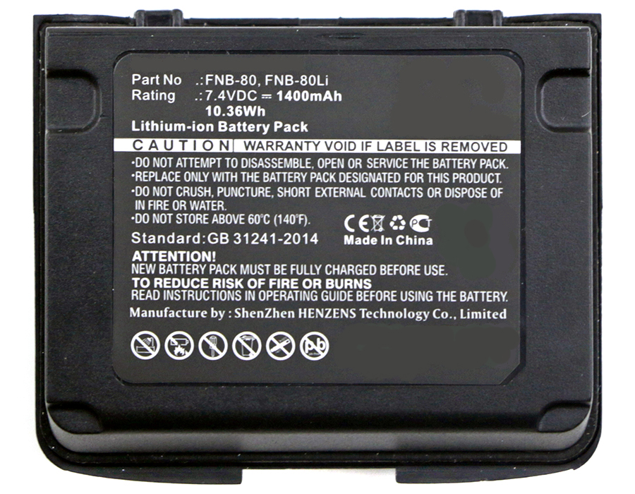 Batteries for YAESU2-Way Radio